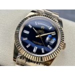 18k Day-Date 40 Classic Dark Blue Dial Men's Watch/New in Box