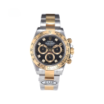 Daytona Yellow Gold/Steel Black Diamond Dial Oyster Bracelet 116503-BRAND NEW