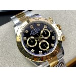 Daytona Yellow Gold/Steel Black Diamond Dial Oyster Bracelet 116503-BRAND NEW
